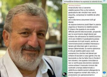 Concorso infermieri, Emiliano irrompe nella chat Telegram: “Niente stabilizzazioni prima di vincitori e idonei”