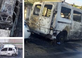 San Valentino di fuoco, due auto e un furgoncino in fiamme nella notte a Noicattaro