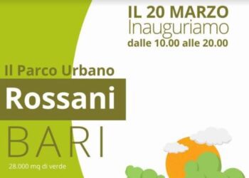 Inaugurazione parco Rossani, ecco tutti gli eventi del 20 marzo da mattina a sera