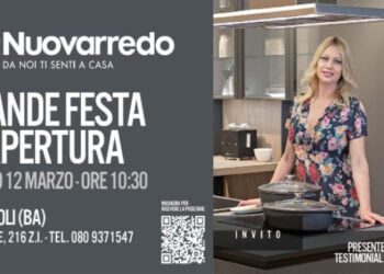 Nuovarredo apre un punto vendita a Monopoli, inaugurazione il 12 marzo con Anna Falchi