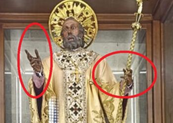 Danni alla statua di San Nicola, i padri domenicani: “Presto intervento di restauro alle mani”