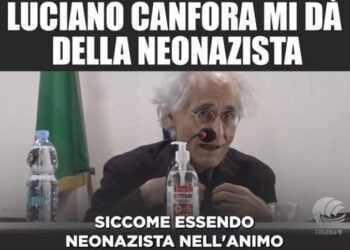 Luciano Canfora definisce “neonazista” Giorgia Meloni: “Vergognoso, lo querelo”