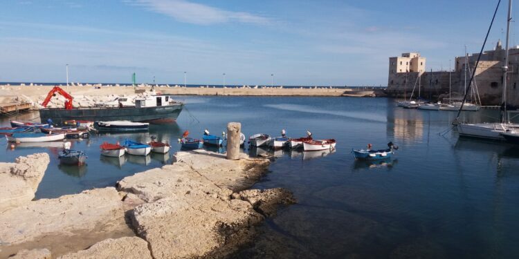 Gozzi nel porto di Giovinazzo