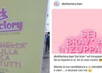Pasticceria sexy a Bari: apre dopo metà luglio. E cerca personale “brav* ad inzuppare”
