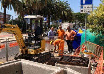 07 08 19 In Corso Lavori Per Estensione Rete Fognaria In Viale Di Vittorio 1