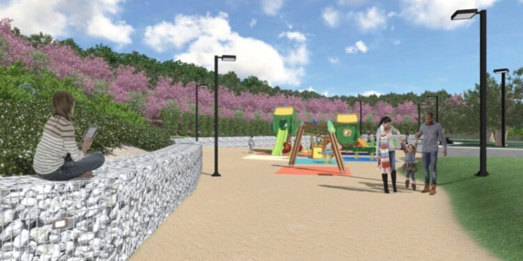 26 06 23 Parco Della Rinascita Area Bambini 2 Primavera Render