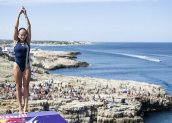 Red Bull Cliff Diving World Series 2022 Stop 7 Polignano A Mare, Italy Elisa Cosetti Credit Red Bull Content Pool