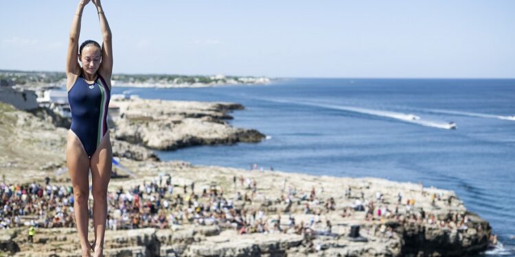 Red Bull Cliff Diving World Series 2022 Stop 7 Polignano A Mare, Italy Elisa Cosetti Credit Red Bull Content Pool