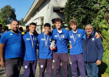 Tricolori Di Gran Fondo Sabaudia Quattro Di Coppia U17 Maschile Cc Barion Con Allenatori