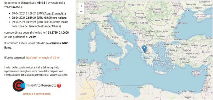 Terremoto Grecia