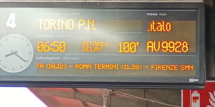 Treno Italo ritardo