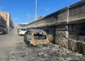 Incendio auto via Dieta