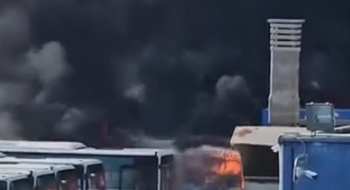 Incendio Bus Stp Bari 2