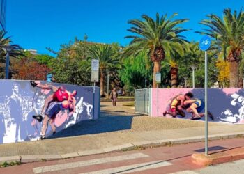 murale retake lotta greco-romana