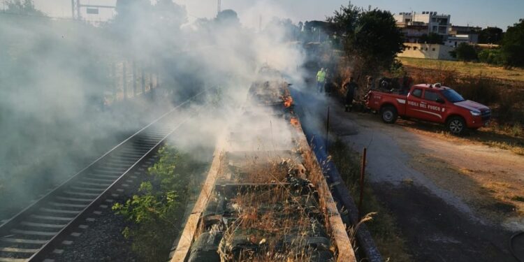 Incendio Ferrovia casamassima