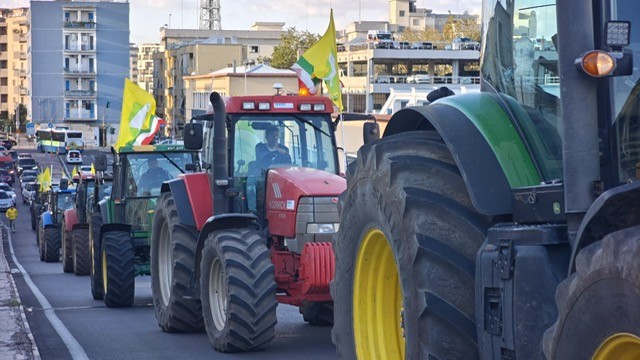 Olio Protesta Trattori Coldiretti